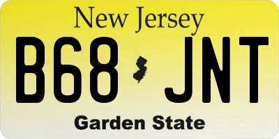 NJ license plate B68JNT