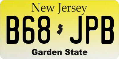 NJ license plate B68JPB