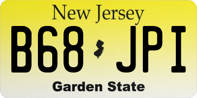 NJ license plate B68JPI