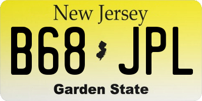 NJ license plate B68JPL