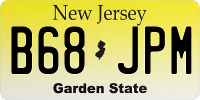 NJ license plate B68JPM