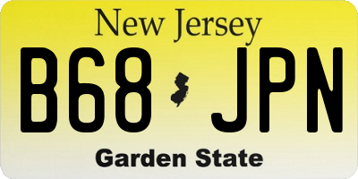 NJ license plate B68JPN