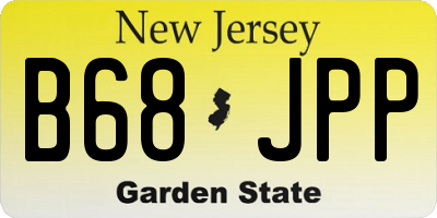 NJ license plate B68JPP