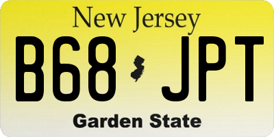 NJ license plate B68JPT