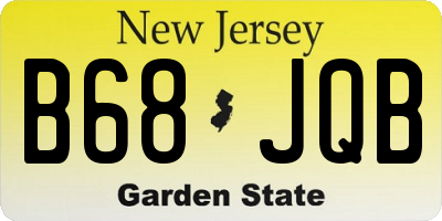 NJ license plate B68JQB