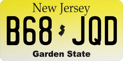 NJ license plate B68JQD