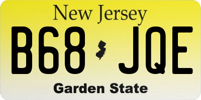 NJ license plate B68JQE