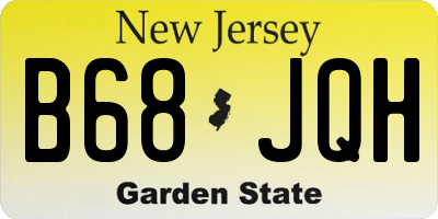 NJ license plate B68JQH