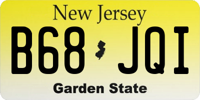NJ license plate B68JQI