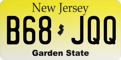 NJ license plate B68JQQ