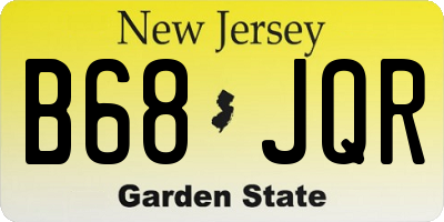 NJ license plate B68JQR