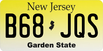 NJ license plate B68JQS