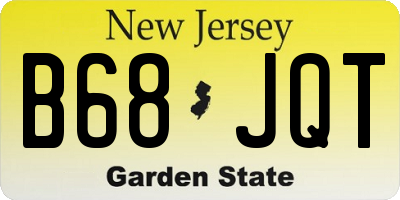 NJ license plate B68JQT