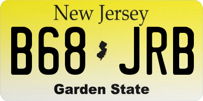 NJ license plate B68JRB