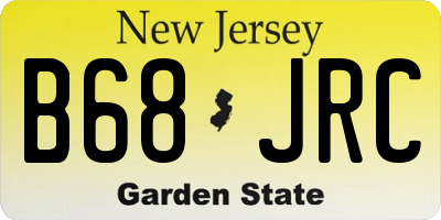 NJ license plate B68JRC
