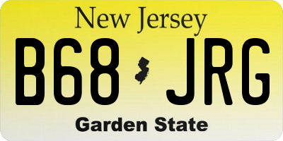 NJ license plate B68JRG