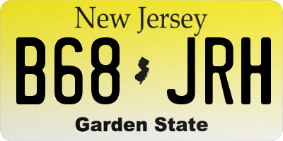 NJ license plate B68JRH