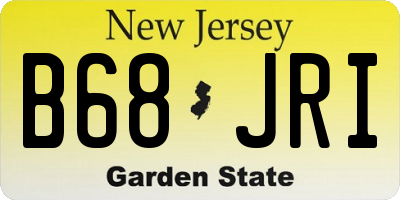 NJ license plate B68JRI