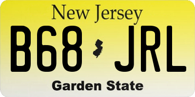 NJ license plate B68JRL