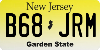 NJ license plate B68JRM