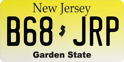 NJ license plate B68JRP