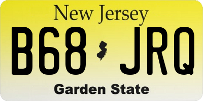 NJ license plate B68JRQ