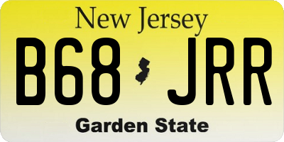 NJ license plate B68JRR