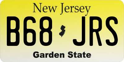 NJ license plate B68JRS