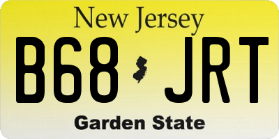 NJ license plate B68JRT