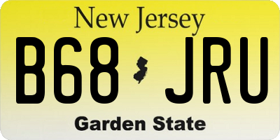 NJ license plate B68JRU