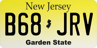 NJ license plate B68JRV