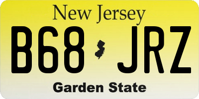 NJ license plate B68JRZ
