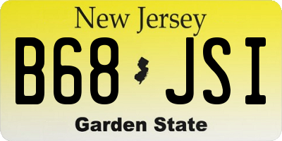 NJ license plate B68JSI