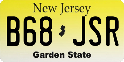 NJ license plate B68JSR