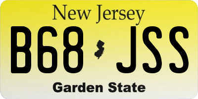 NJ license plate B68JSS