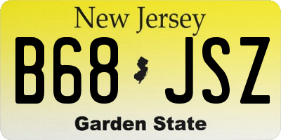 NJ license plate B68JSZ