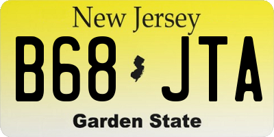 NJ license plate B68JTA