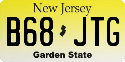 NJ license plate B68JTG