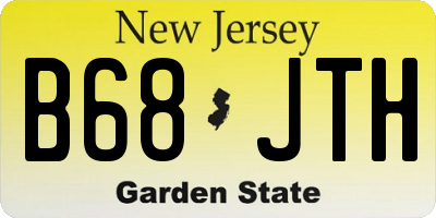 NJ license plate B68JTH