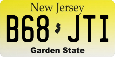 NJ license plate B68JTI