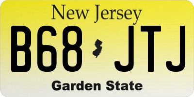 NJ license plate B68JTJ