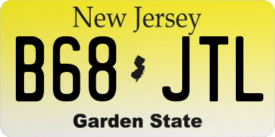 NJ license plate B68JTL