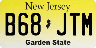 NJ license plate B68JTM