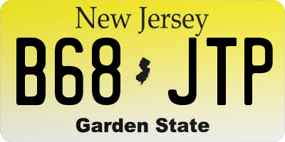 NJ license plate B68JTP