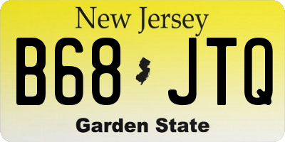 NJ license plate B68JTQ