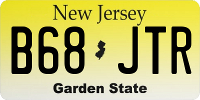 NJ license plate B68JTR