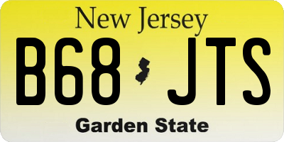 NJ license plate B68JTS