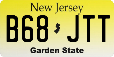 NJ license plate B68JTT