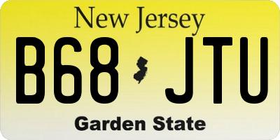NJ license plate B68JTU