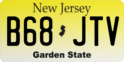 NJ license plate B68JTV